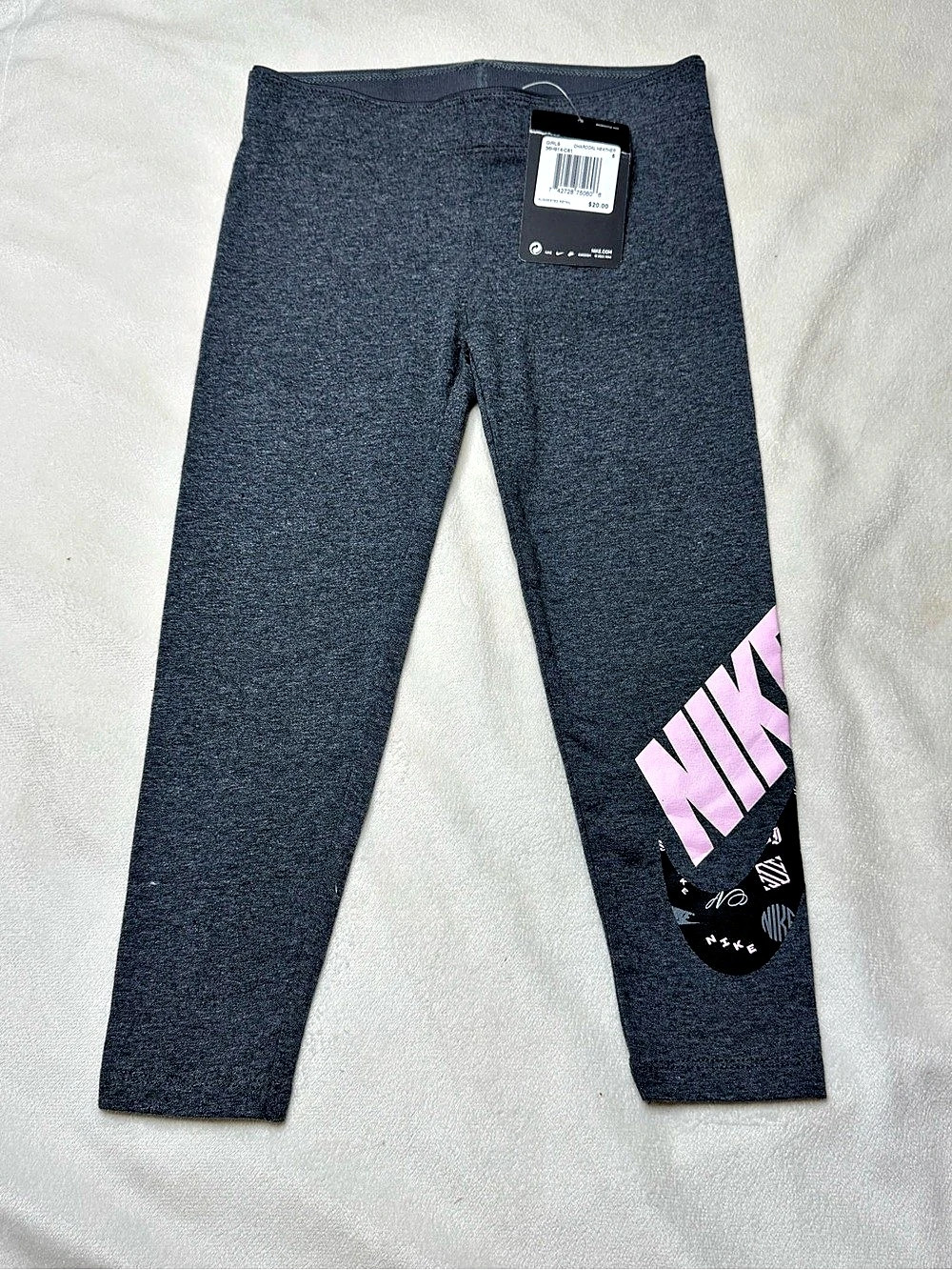 Nike Girls Gray & Pink NWT Size 5T Leggings